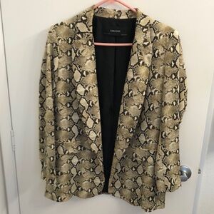Zara Tan Snake Print Jacket